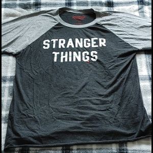 Stranger Things baseball cut tee